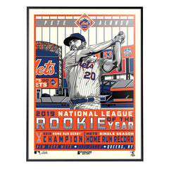 New York Mets Pete Alonso '19 Rookie of the Year 18"x24" Serigraph