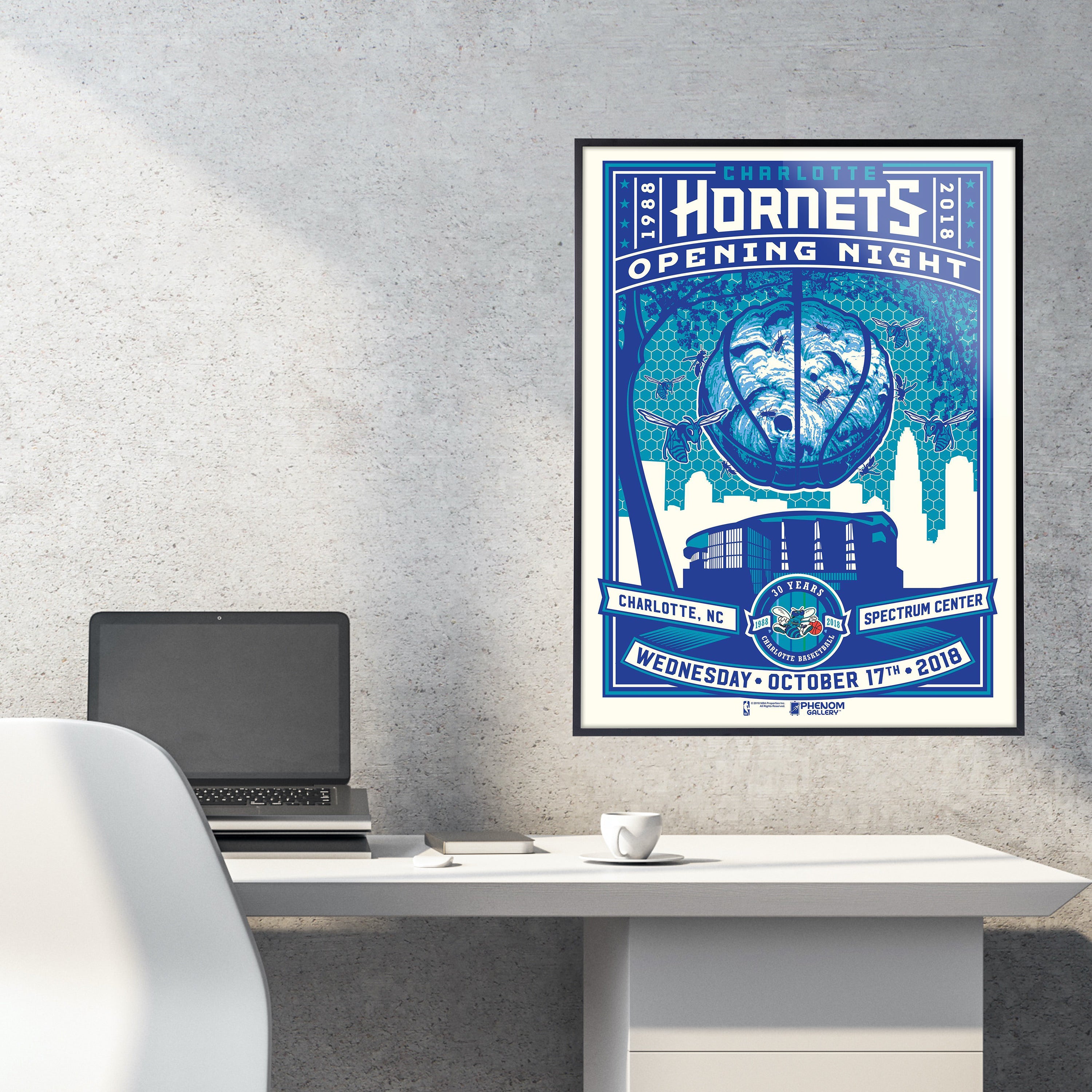Charlotte Hornets 30th Anniversary 18x24 Serigraph – Phenom Gallery