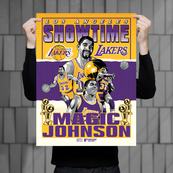 Los Angeles Lakers Magic Johnson Showtime 18" x 24" Serigraph