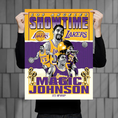Los Angeles Lakers "Showtime" Magic Johnson 18"x24" Serigraph