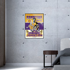 Los Angeles Lakers Magic Johnson Showtime 18" x 24" Serigraph