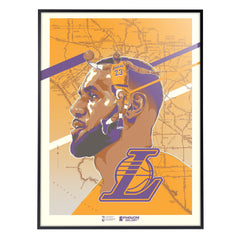 Los Angeles Lakers LeBron James RobZilla 18"x24" Serigraph