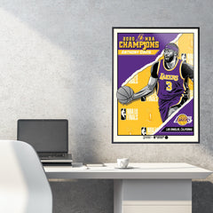 Los Angeles Lakers '20 Champs Anthony Davis 18"x24" Serigraph