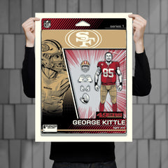 San Francisco 49ers George Kittle Action Figure 18"x24" Serigraph