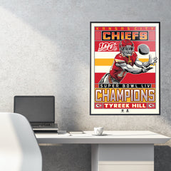 Kansas City Chiefs SB LIV Champions Tyrek Hill 18"x24" Serigraph