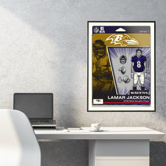 Baltimore Ravens Lamar Jackson Action Figure 18"x24" Serigraph