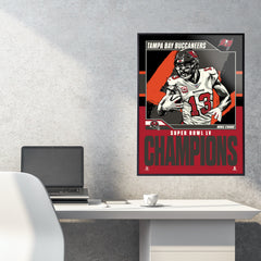 Tampa Bay Buccaneers SB LV Mike Evans Champs 18"x24" Serigraph