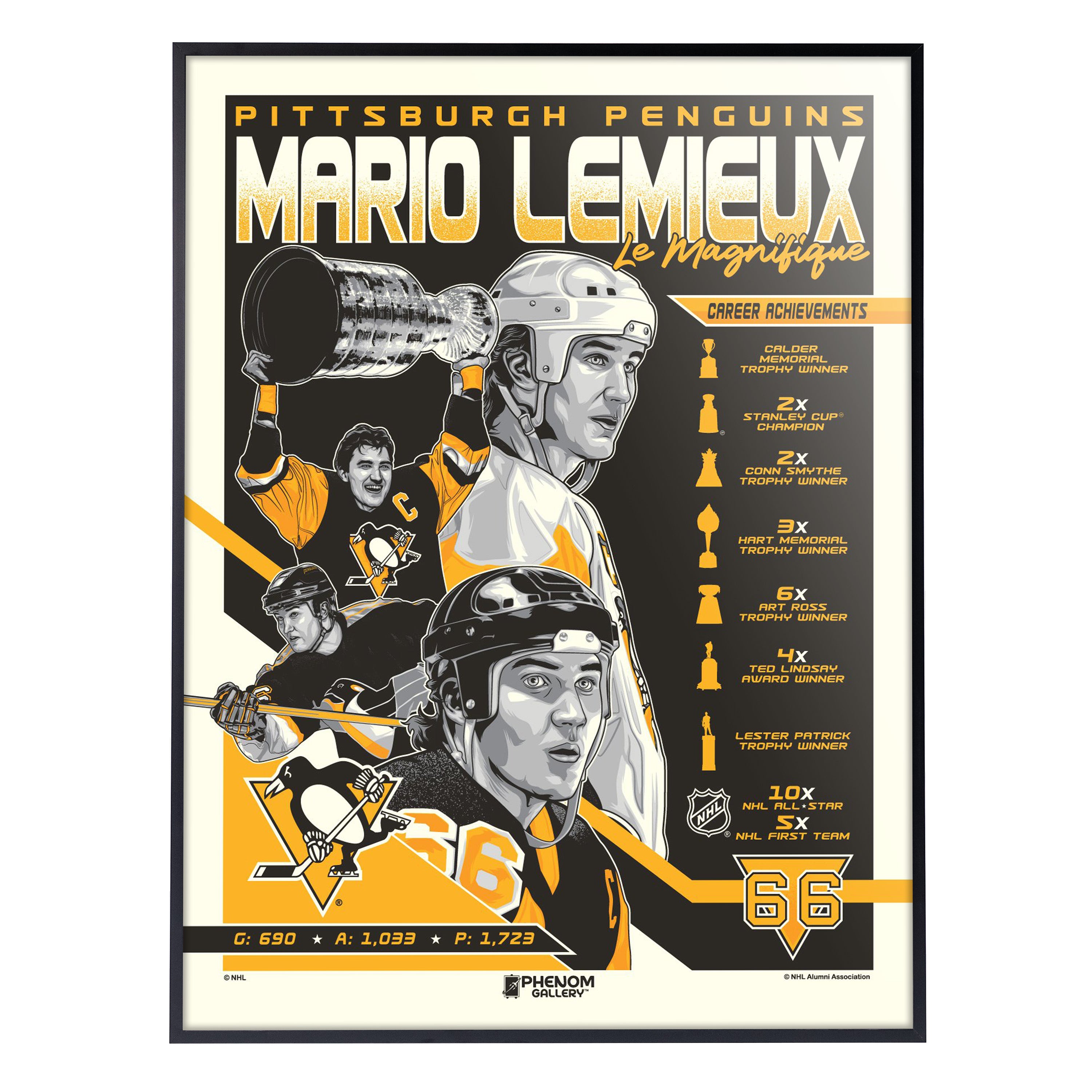 Mario Lemieux Signed Pittsburgh Penguins Authentic Gradient