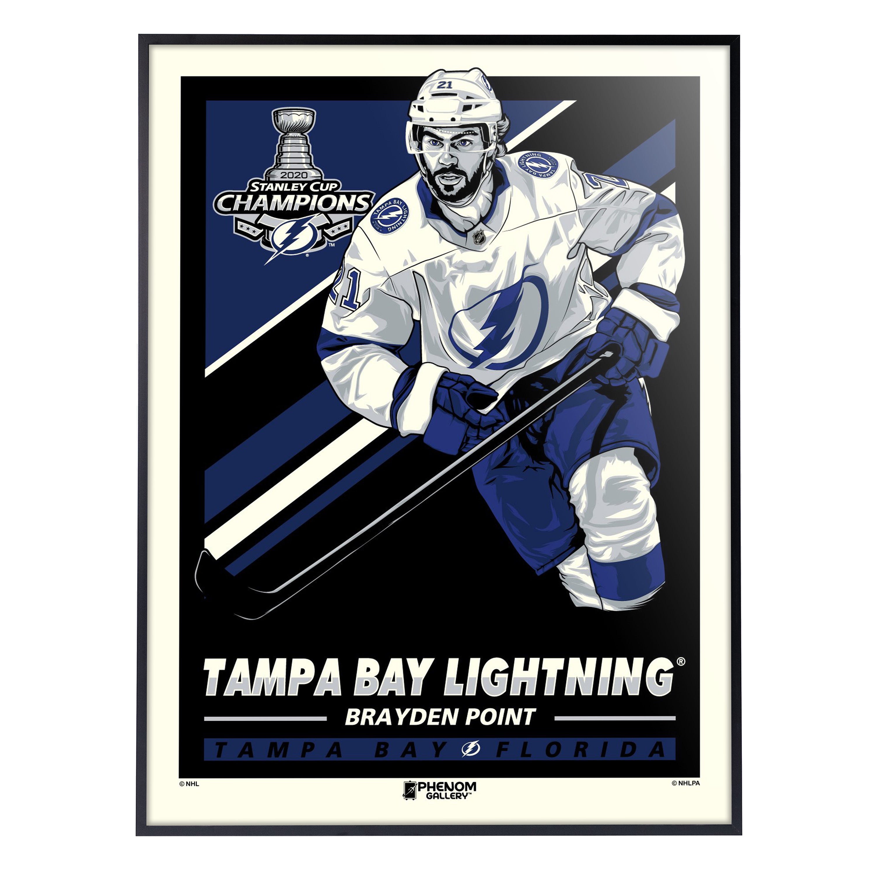 Tampa Bay Lightning 2020 Stanley Cup Champions Frosted Pint Glass