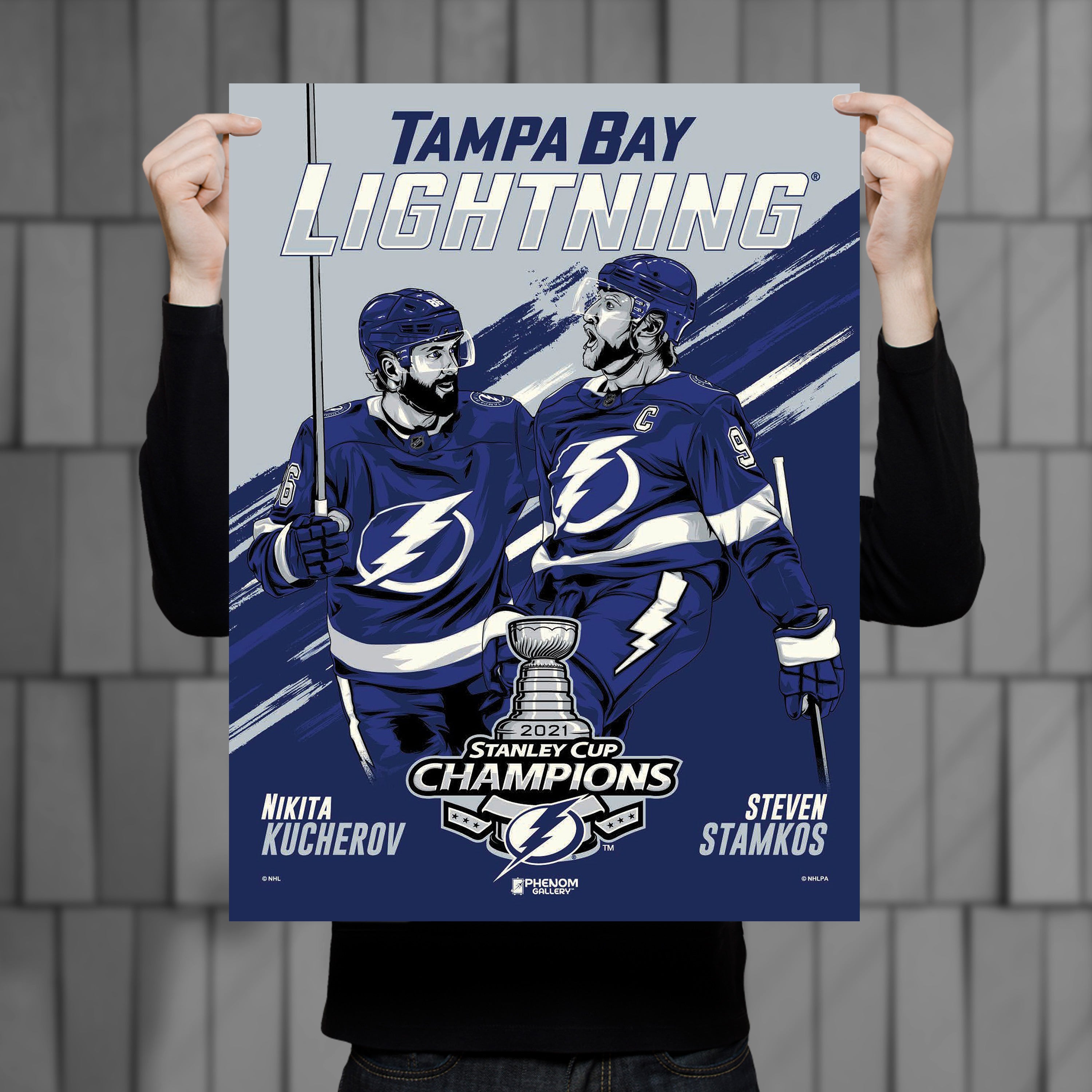 Tampa Bay Lightning Fanatics Authentic 2021 Stanley Cup Champions Framed 5  x 7 Collage with 2021 Stanley Cup Champions Jersey Patch