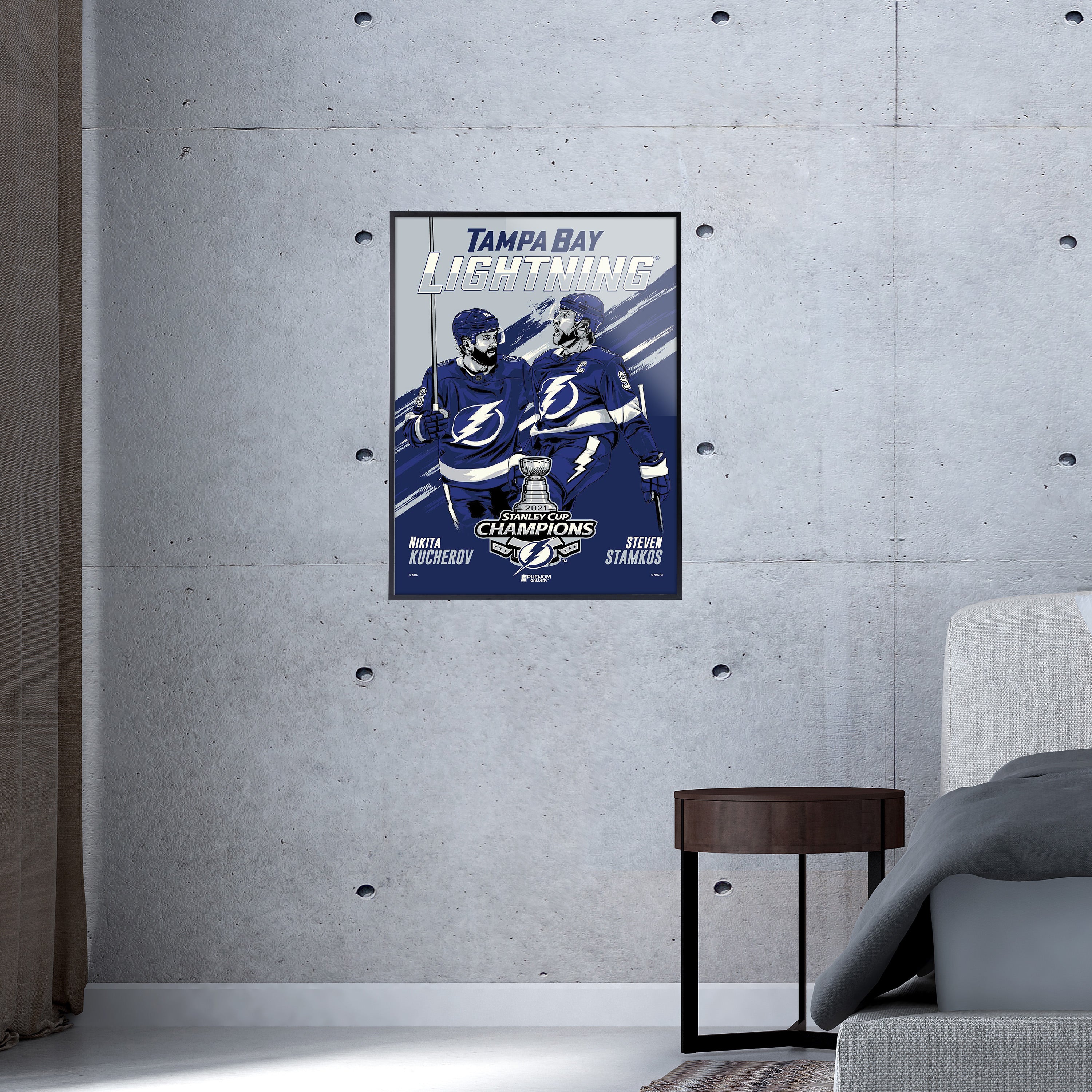 Trends International Nhl Tampa Bay Lightning - Champions 23 Framed Wall  Poster Prints White Framed Version 22.375 X 34 : Target