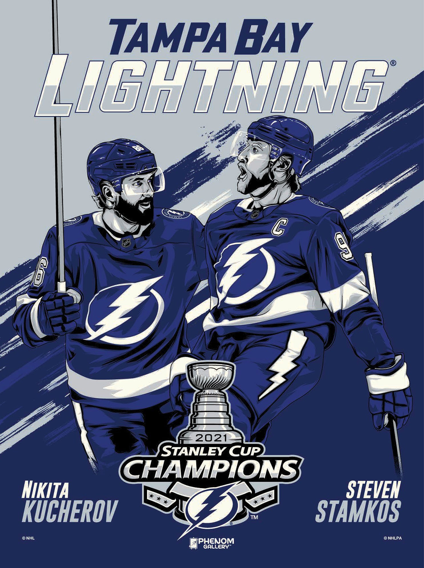 Winning Streak Sports 2021 Stanley Cup Champions Tampa Bay Lightning Dynasty Banner