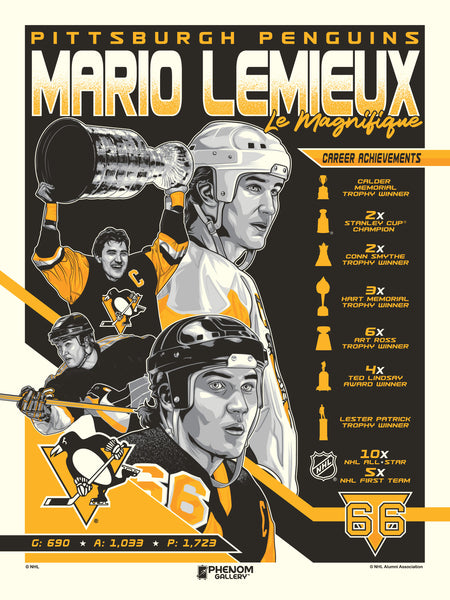 Pittsburgh Penguins Mario Lemieux "Le Magnifique" 18"x24" Serigraph