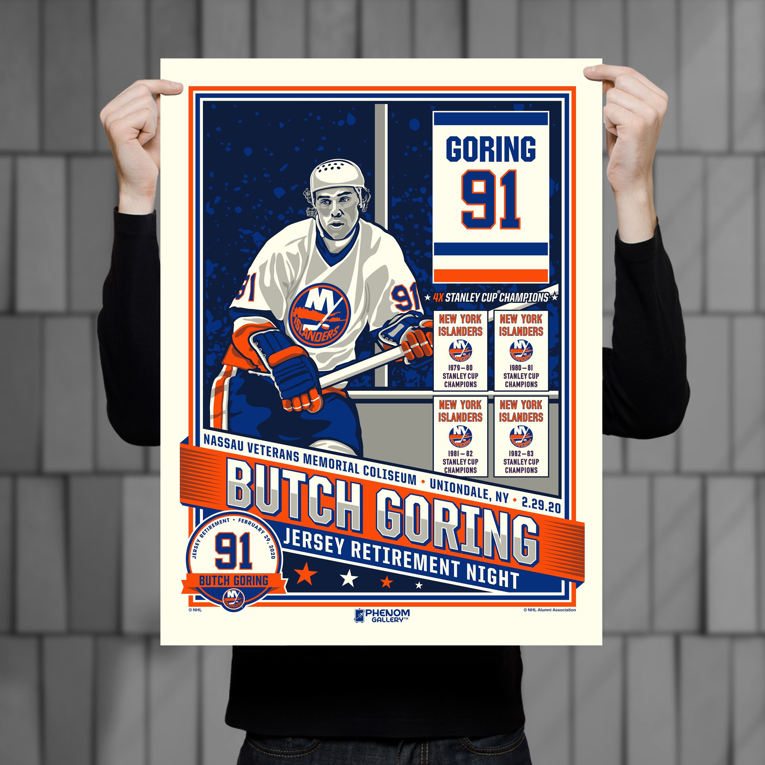Butch Goring Signed New York Islanders Jersey (JSA COA) 4xStanley