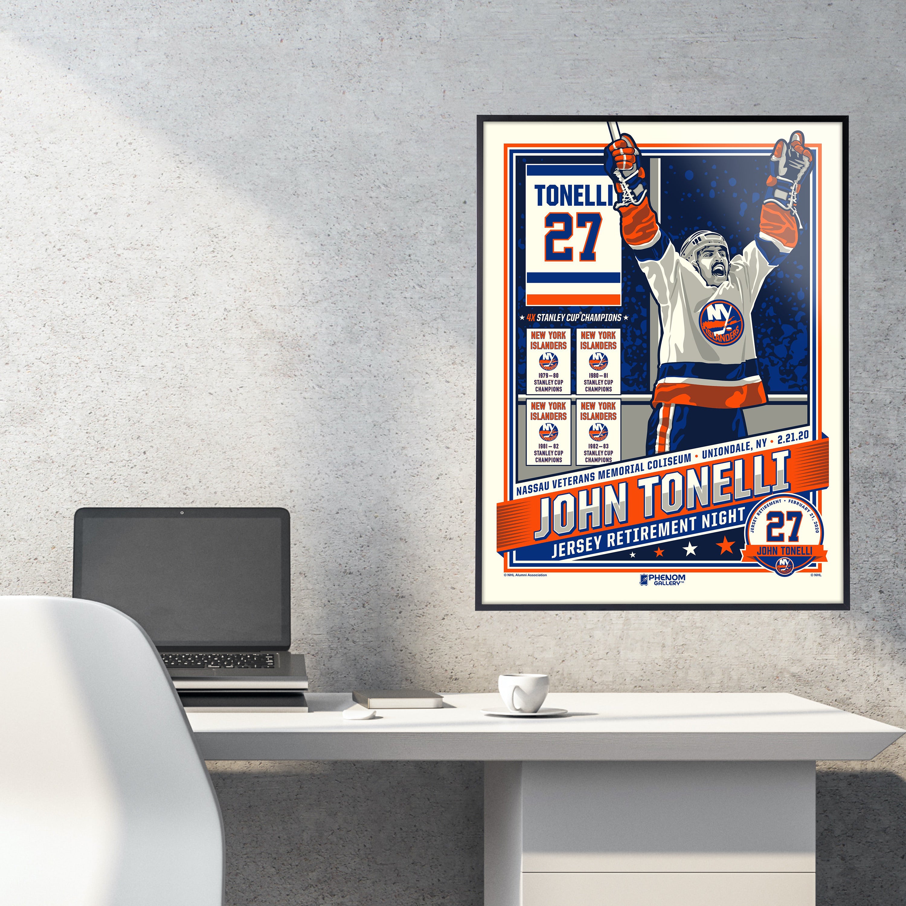 New York Islanders John Tonelli Number Retirement 18x24