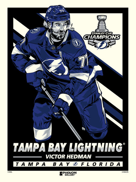 Tampa Bay Lightning '20 Champs Victor Hedman 18x24 Serigraph