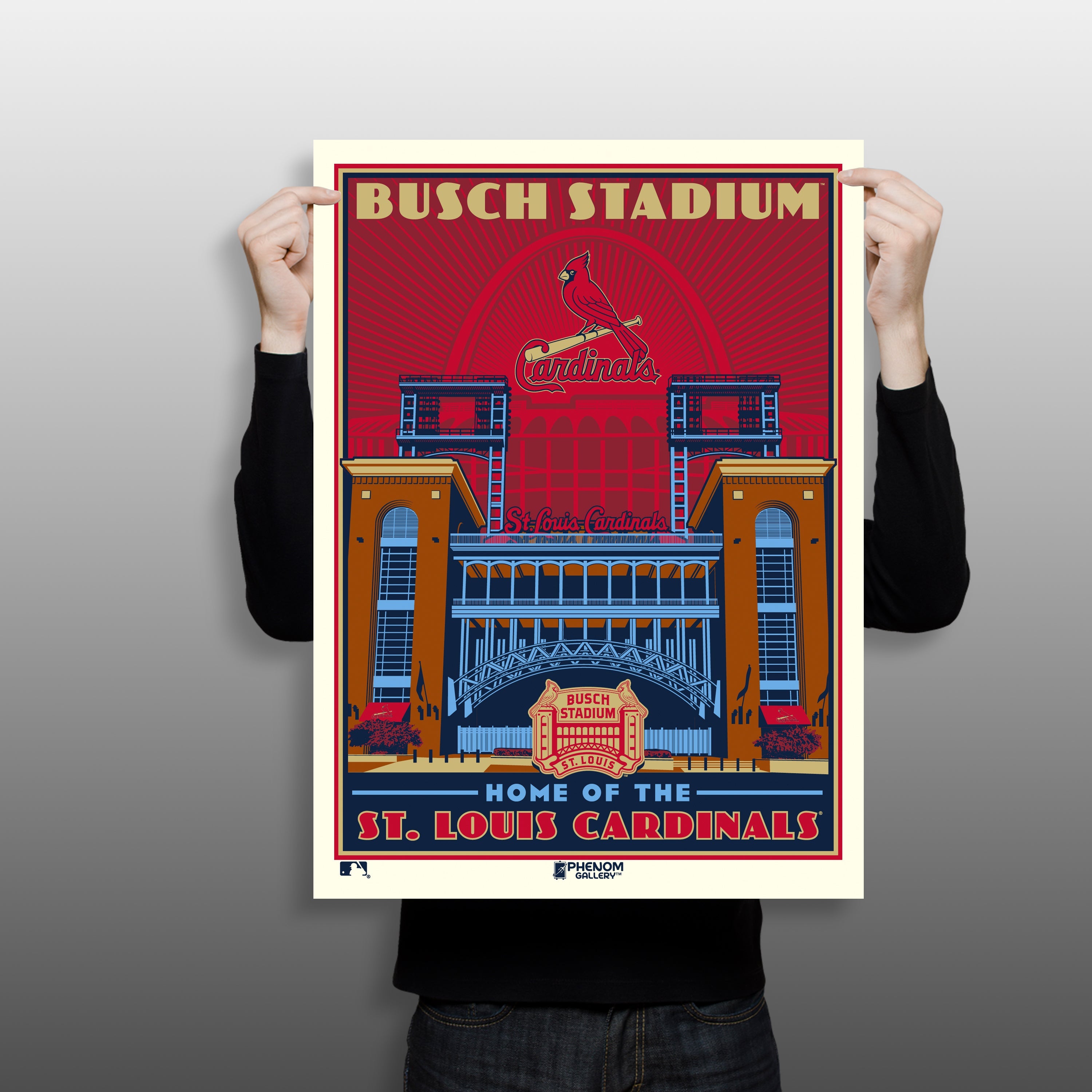 St. Louis Cardinals Busch Stadium 18x24 Serigraph – Phenom Gallery
