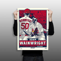 St. Louis Cardinals Adam Wainwright 18"x24" Serigraph