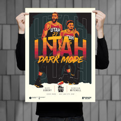 Utah Jazz Dark Mode 18"x24" Serigraph