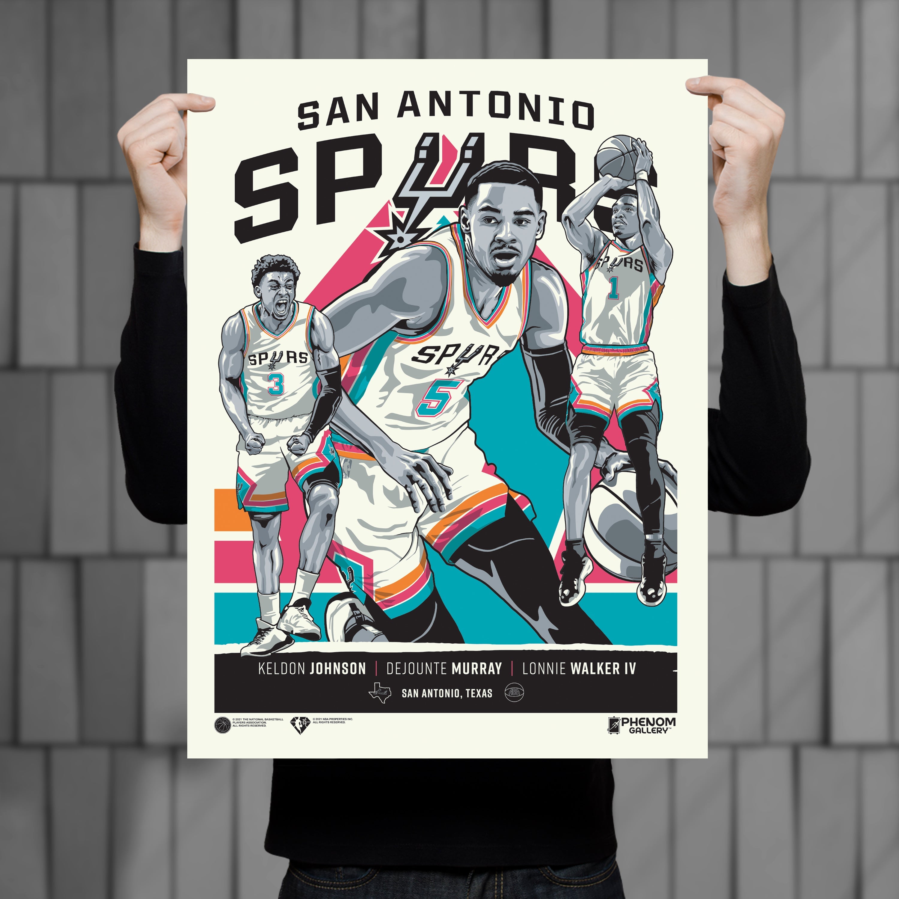 Phenom Gallery Manu Ginobili San Antonio Spurs 18'' x 24'' Framed 2022 City Edition Serigraph