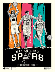 San Antonio Spurs Big Three Mixtape 18"x24" Serigraph