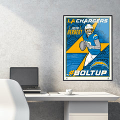 Los Angeles Chargers Justin Herbert 18"x24" Serigraph
