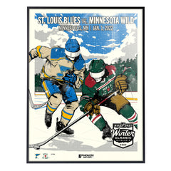 NHL '22 Winter Classic Blues vs Wild 18"x24" Serigraph