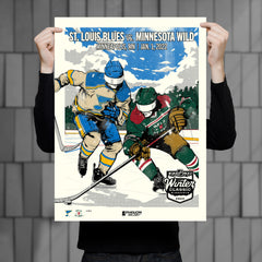 NHL '22 Winter Classic Blues vs Wild 18"x24" Serigraph