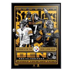 Pittsburgh Steelers Ben Roethlisburger Retirement 18"x24" Serigraph