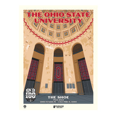 Ohio State Buckeyes "The Shoe" 18"x24" Serigraph