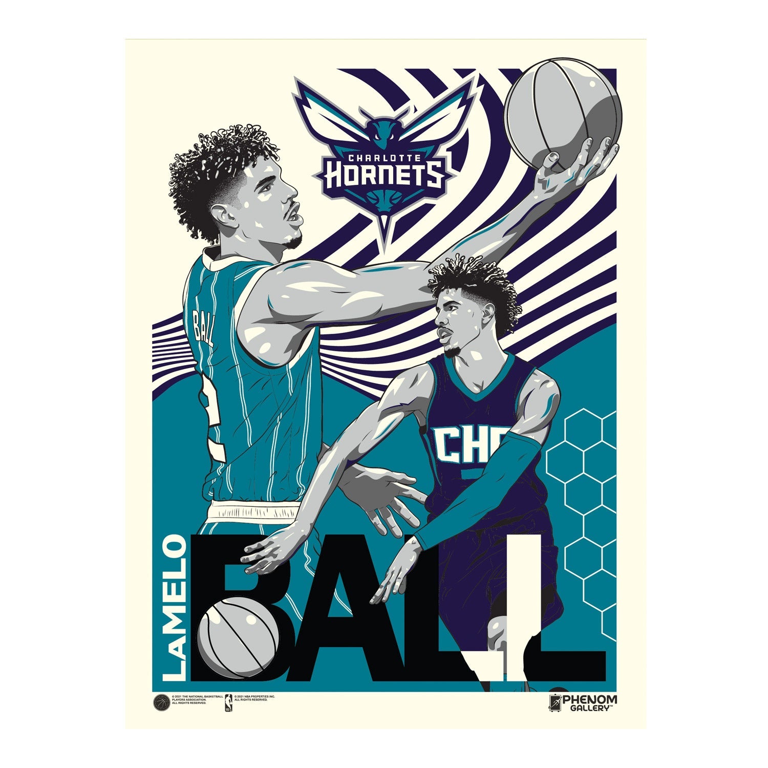 Charlotte Hornets LaMelo Ball 18x24 Serigraph – Phenom Gallery