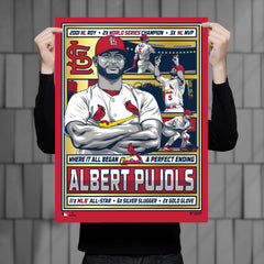 St. Louis Cardinals Albert Pujols 18" x 24" Gold Foil Serigraph