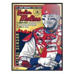 St. Louis Cardinals Yadier Molina 18" x 24" Gold Foil Serigraph