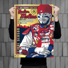 St. Louis Cardinals Yadier Molina 18" x 24" Gold Foil Serigraph