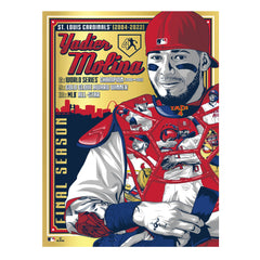 St. Louis Cardinals Yadier Molina 18" x 24" Gold Foil Serigraph