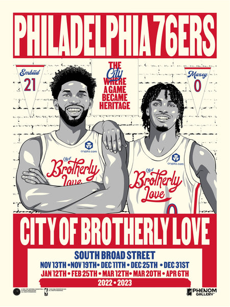 Philadelphia 76ers City Edition 18" x 24" Serigraph