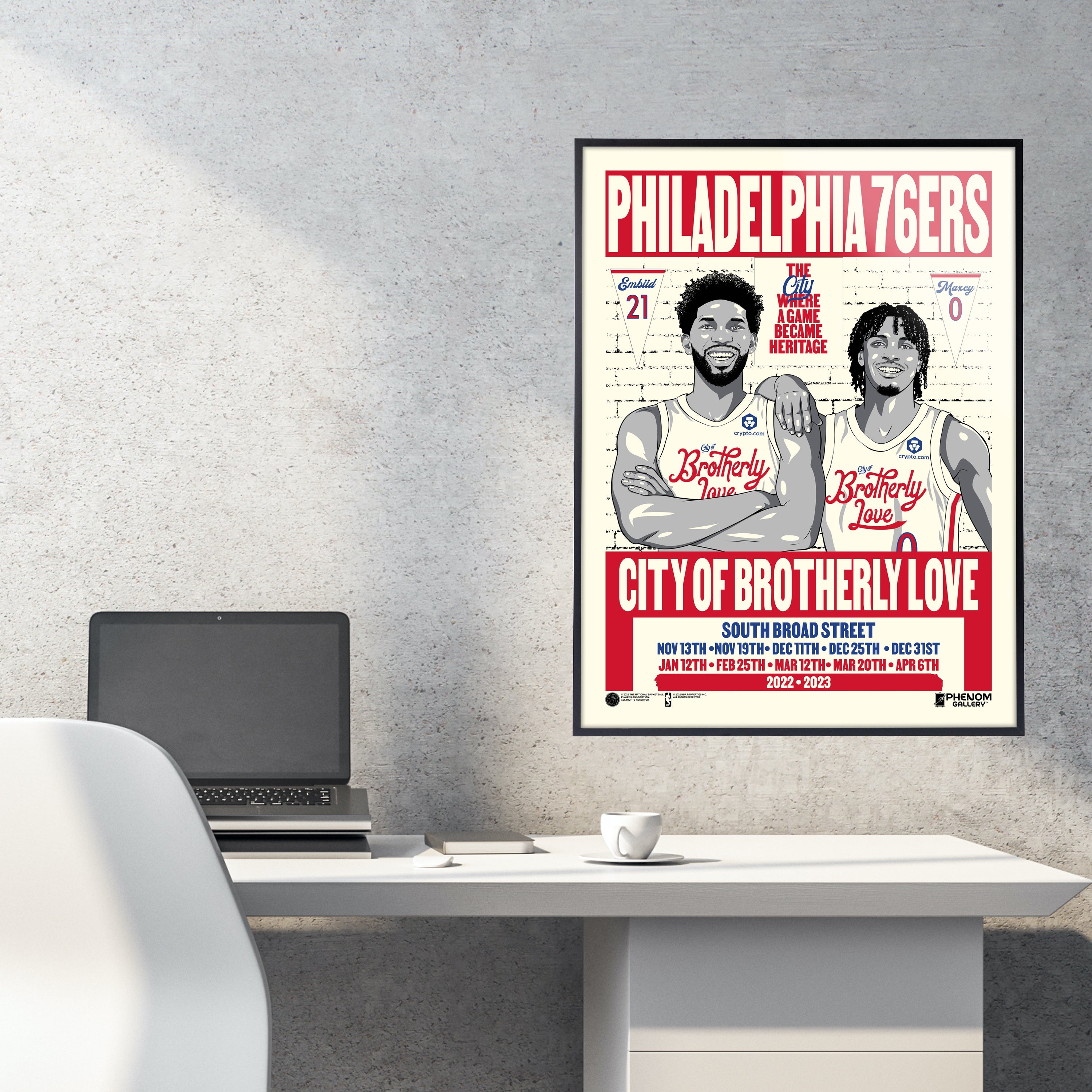 Philadelphia 76ers City Edition 18 x 24 Serigraph – Phenom Gallery