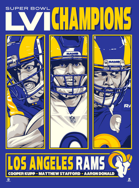 Los Angeles Rams Super Bowl Champs Canvas Print Wall Art 