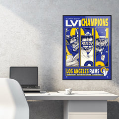 Los Angeles Rams Super Bowl LVI Champs 18" x 24" Serigraph