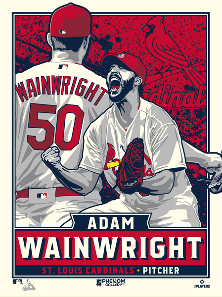 St. Louis Cardinals Adam Wainwright 18"x24" Serigraph