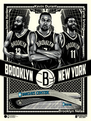 Brooklyn Nets Big Three 18"x24" Serigraph