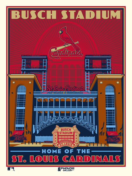 St. Louis Cardinals Busch Stadium 18"x24" Serigraph