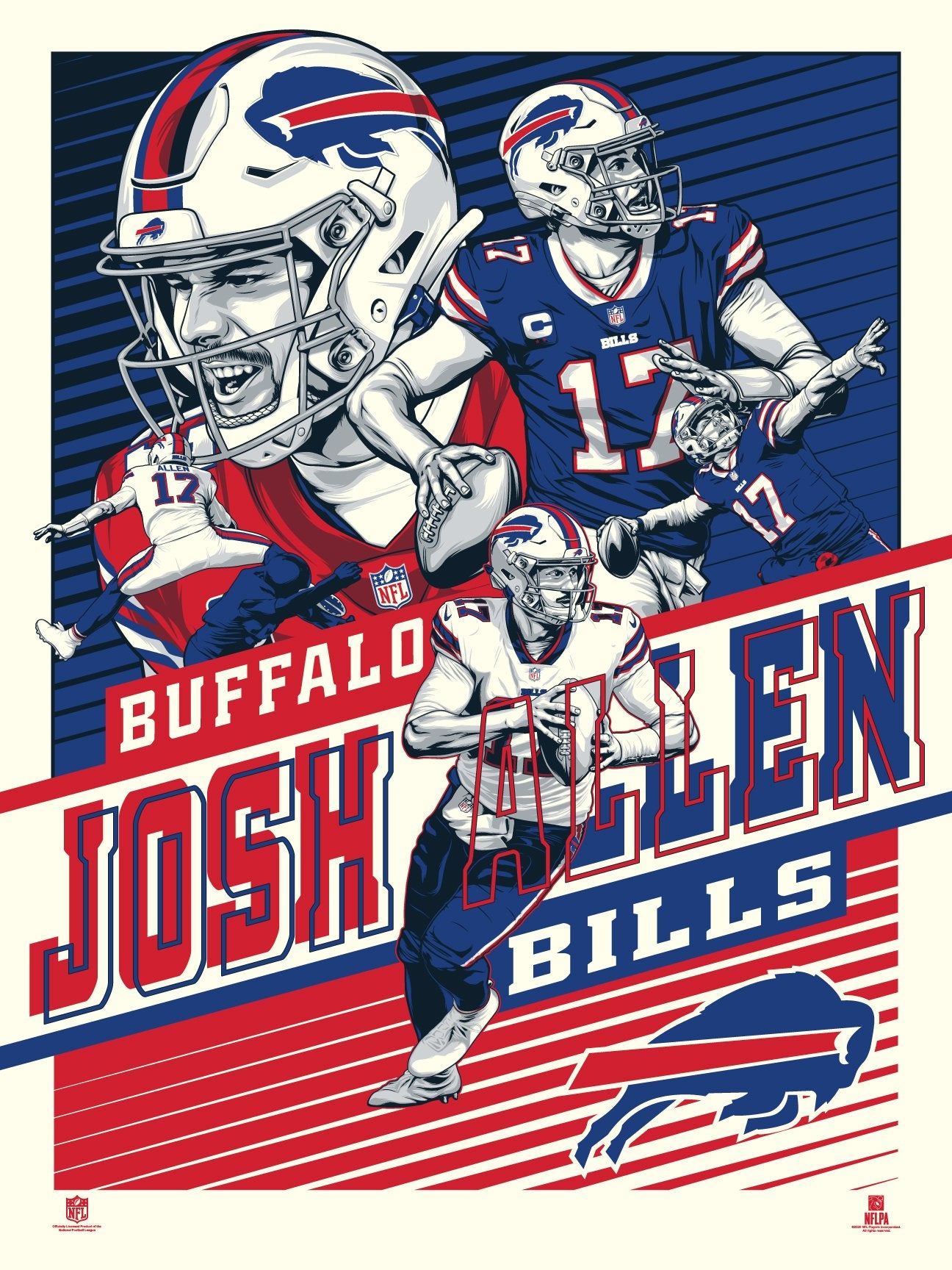 Buffalo Bills Josh Allen 18'x24' Serigraph – Phenom Gallery