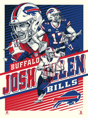Buffalo Bills Josh Allen 18"x24" Serigraph