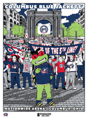 Columbus Blue Jackets "Home Of The 5th Line" 18"x24" Serigraph