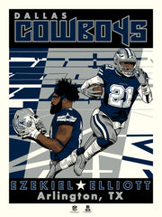 Dallas Cowboys Ezekiel Elliott 18"x24" Serigraph
