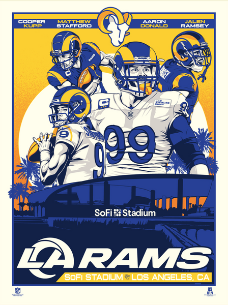 Los Angeles Rams '21 Star Players 18"x24" Serigraph