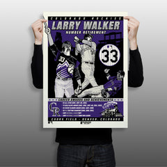 Colorado Rockies Larry Walker Retirement 18"x24" Serigraph