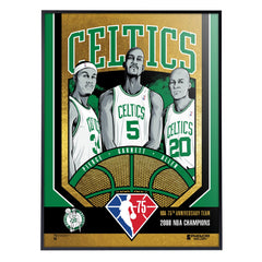 Boston Celtics 75th Anniversary '08 Champs 18"x24" Gold Foil Serigraph