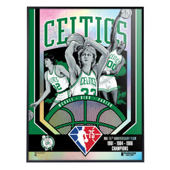 Boston Celtics 75th Anniversary 80's Champs 18"x24" Foil Serigraph